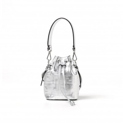 FENDI MON TRESOR LAMINATED LEATHER BAG (18*12*10cm) 
